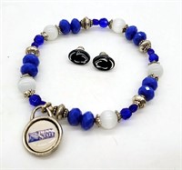 Estate Jewelry - Penn State Fan Bracelet & Earring
