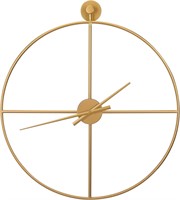 24-Inch Metal Decorative Wall Clock - Golden