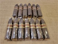Nub Maduro Torpedo Cigars, Lot Contains 13 Cigars