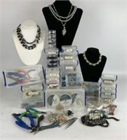 Assortment of Beads & Jewelry Findings