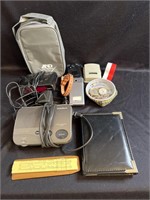 Assorted items including cell phones, ashtray,