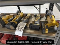 LOT, ASSORTED DEWALT 18V & 20V CORDLESS