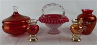 Cranberry Vases/Pink Glassware
