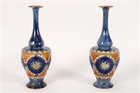 Pair of Royal Doulton Stoneware Vases,