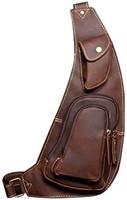 (N) Leathario Men's Sling Bag Genuine Leather Ches