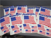 (10) Peel N Stick Window American Flag Sets