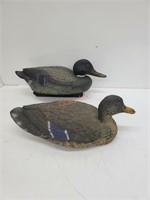 Vtg. NM Mallard Drake & Hen Duck Decoys