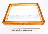 Wood/Glass Display Case (17" x 13" x 2")