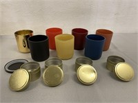 7 Glass & 4 Metal Candle Jars