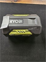 ryobi 40V lithium ion battery (display area)