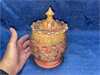 Luxembourg Villeroy & Boch pottery jar w/ lid