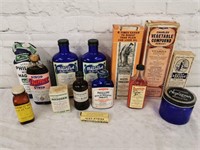 Vintage Medicine Bottles x 14