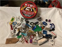 Key chains in collector tin