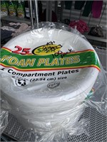 100ct White Disposable Foam Plates AZ2
