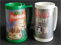 Budweiser & Coors Light Insulated Beer Mugs