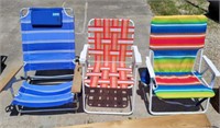 GROUP OF ASSORTED BEACH CHAIRS