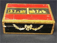 ITALIAN FLORENTINE RED & BLACK WOODEN BOX