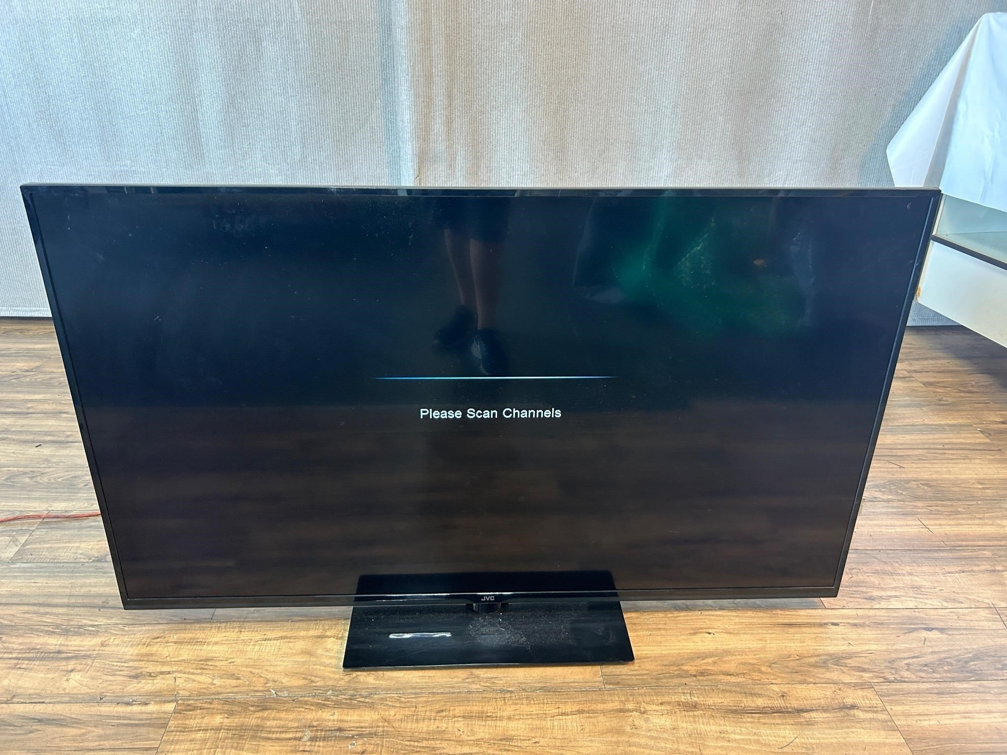 JVC 65" Smart TV on Stand No Remote