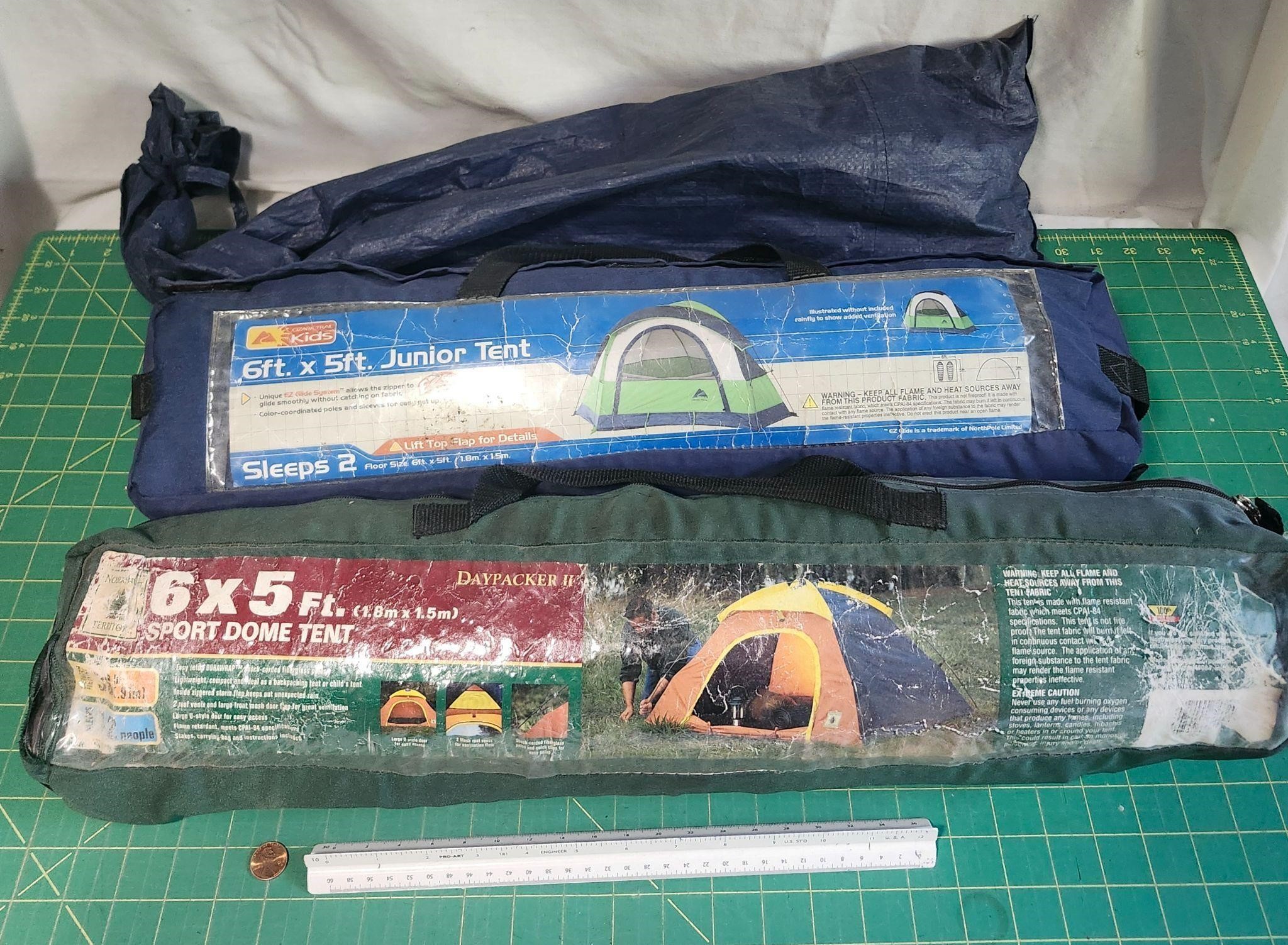 6'×5' tents & tent poles