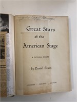 Great Stars of the American Stage signed book