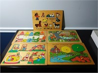Lot of 5 Toddler Jigsaw Puzzle Sets