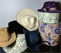 Collection of Ladies Hats & Hat Boxes