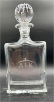 Solid Crystal Decanter w/ AIK Etching