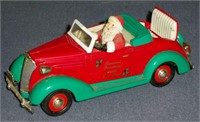 Santa in classic car bank