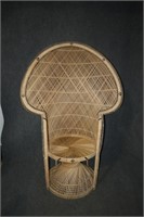 Large Wicker Peacock Chair