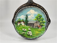 CAST IRON GRISWOLD #8 FRY PAN - HAND PAINTED