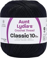 Pack of 3 Aunt Lydia Value Crochet Thread, Black