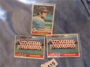 (2) Pat Corrales, (1) Mike Hargrove Rangers Cards