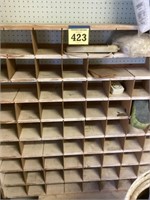 Wooden storage bin cabinet