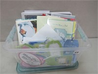 CONTAINER OF NEW GREETING CARDS