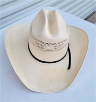Justin Hat Co. 10X Straw Cowboy Hat Size 7 1/4