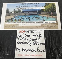 One Week (7 days) Camping and Swim Pass (2 Adults