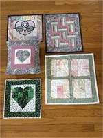 Small Wall Hanging Quilts & Pillow made by