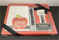 Teach love inspire stationery set. New