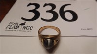 10K MENS STONE RING APPROX SIZE 10-11
