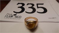 14K MENS STONE RING APPROX SIZE 9-10