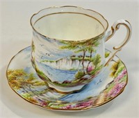 PRETTY PARAGON CLIFFS OF DOVER CUP & SAUCER