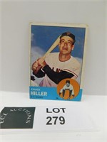 1963 TOPPS CHUCK HILLER MLB BASEBALL CARD