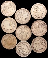 Coin 9 Morgan Silver Dollars A. Good to Fine