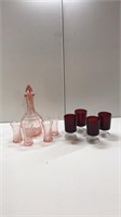 Brandy glass set (Red)
Pink Decanter & glass set