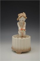 1945 GOEBEL GERMANY US ZONE GIRL FLOWERS FIGURINE