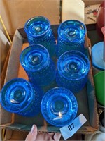 (6) Blue Plastic Cups