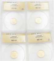 4 - 1999 $5 gold eagle ANACS MS69