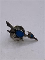 STERLING SILVER ROAD RUNNER PIN/TIE TACK