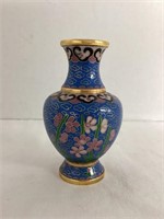 Blue Colored Cloisonne Vase