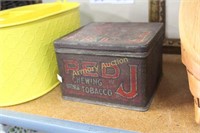 RED J CHEWING TOBACCO TIN